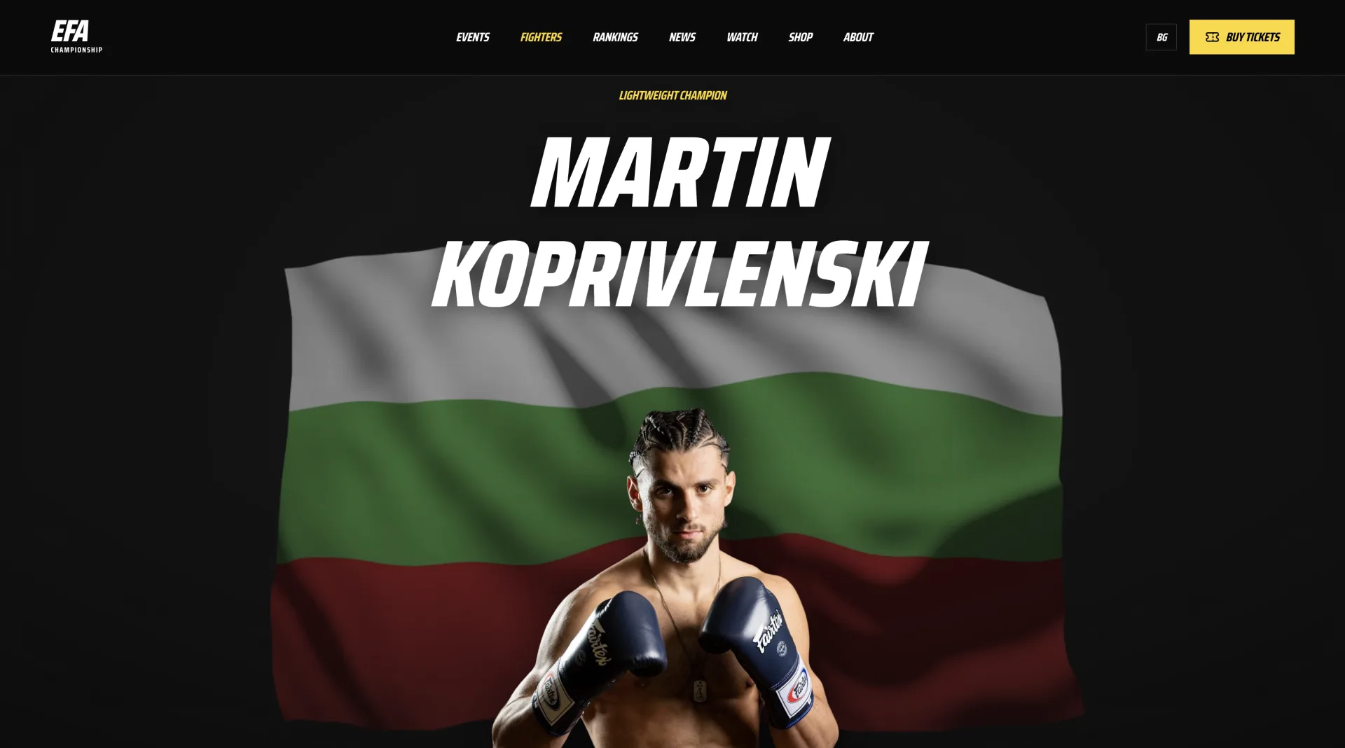 EFA Championship — fighter profile