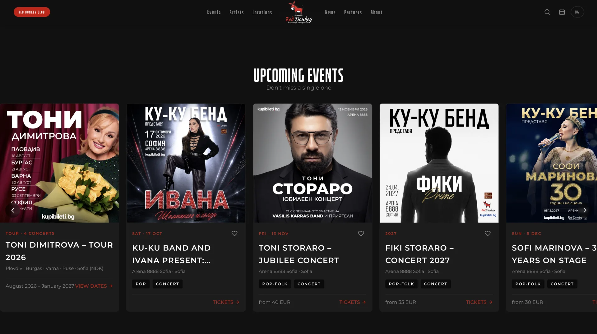 Red Donkey — upcoming events